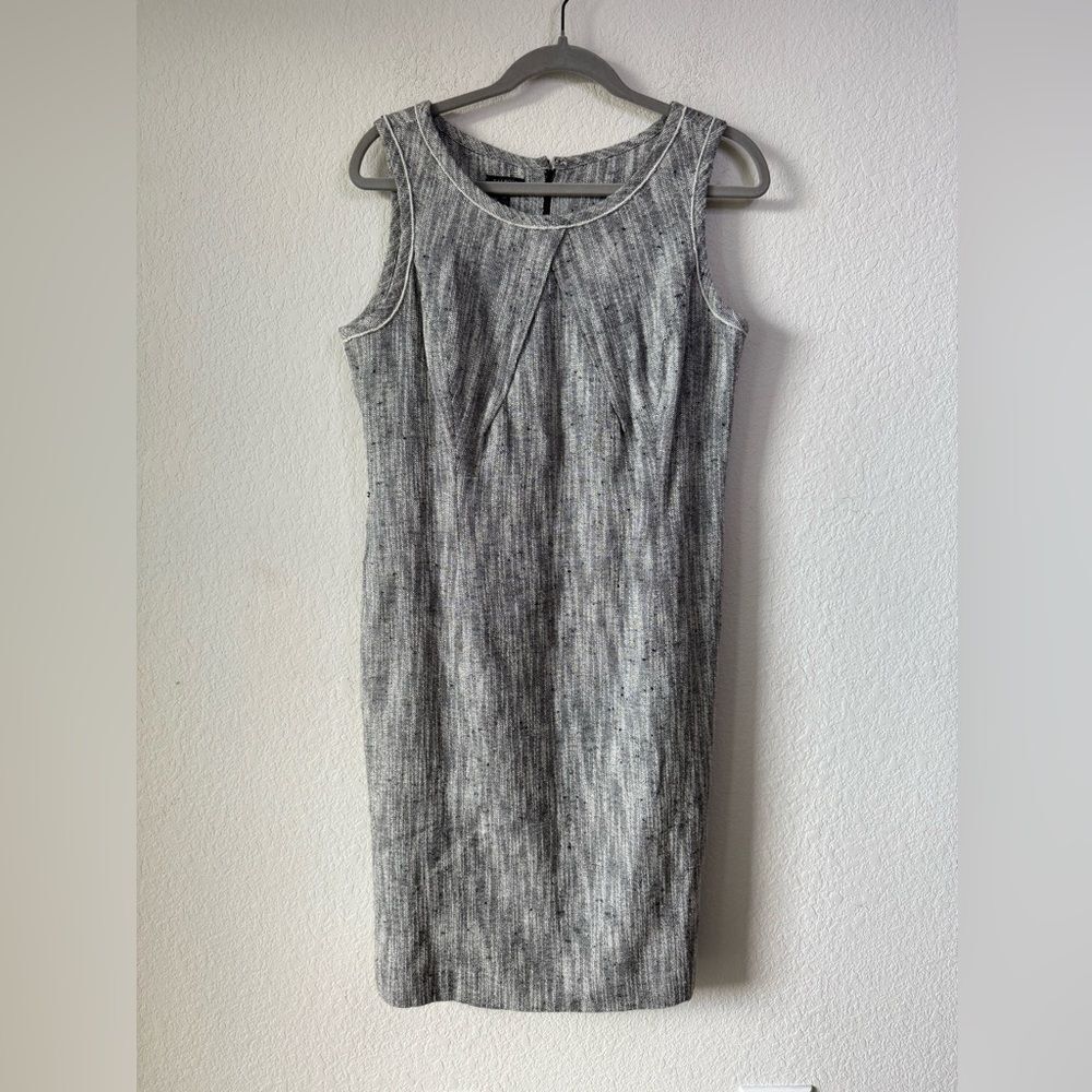 Talbots Petite Tweed Sleeveless Sheath‎ Dress Linen Blend Sz 10P Office Career